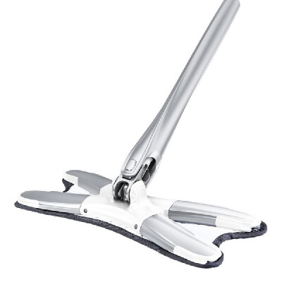 

Household Fashionable X-type Steel Pole Floor Mop Quick Sweep Cleaning Tool Manual Extrusion Detachable Microfiber Pad