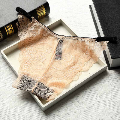 

Women Sexy Lace Hollow Out Seamless Underwear Woman Lace Panties String Womens Brief Lingerie Tanga Thong For Female