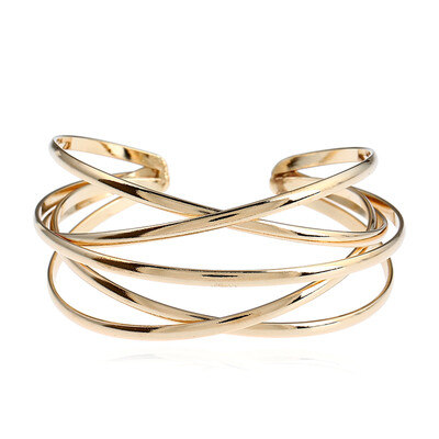 

Brand Vintage Punk Bracelets Women Jewelry Multilayer Geometry Hollow Out Cuff Bracelet Wholesale