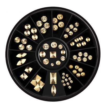 

〖Follure〗12 Kinds Screw Rivet Manicure Trays Sheet Metal Electroplating Nail Strips
