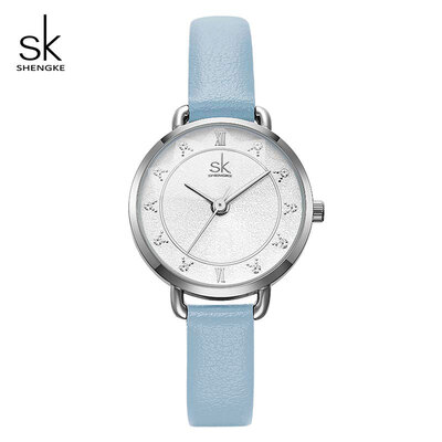 

2019 SK Shengke Women Wrist Watch Fashion Ladies Slim Leather Strap Quartz Watches Female Clock Relogio Feminino Zegarek Damski