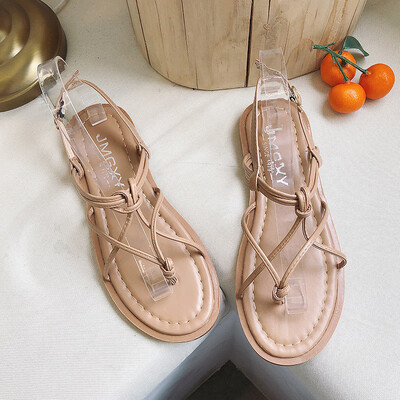 

Sandals Fairy Style Ins Tide With Long Skirt Late Evening Gentle Flat-soled Roman Shoes