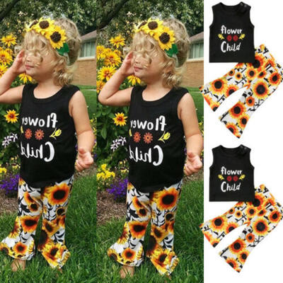 

Infant Kids Baby Girl Clothes T-shirt Tops Vest Pants Leggings 2PCS Outfit Set