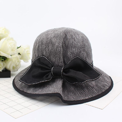

New Fashion Women Sun Straw Hat Bowknot Wide Brim Outdoor Foldable Beach Shade Hats