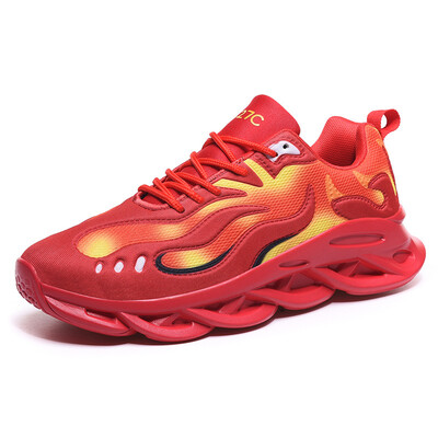 

Flame casual mens shoes winter flying woven breathable lightweight knife shoes trend running shoes