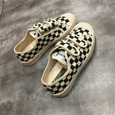 

s 2019 Summer Tide Shoes Joker hook&loop Canvas Shoes Female Board Shoes Female Korean ulzzang