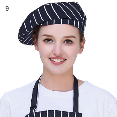 

Women Fashion Print Hotel Restaurant Chefs Beret Cafe Waiters Hat Cap Headgear