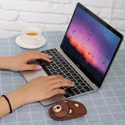 

FD E680 24G Wireless Mouse Super Cute Cartoon Style ABS Silent Clicks Ergonomic Mute Mice With Mouse Mat Low Power Consumption Br