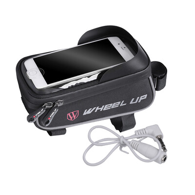 

MTB Bag Bicycle Handlebar Bag Cycling Waterproof Cellphone Touchscreen Pouch Bicycle Front Tube Pannier with Sun Visor for Cellpho