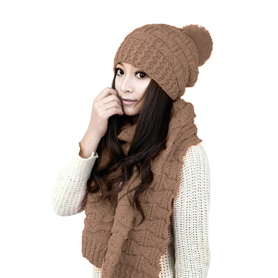 

Sweater Scarf&Hat Set Keep Warm in Winter Knitted Hat