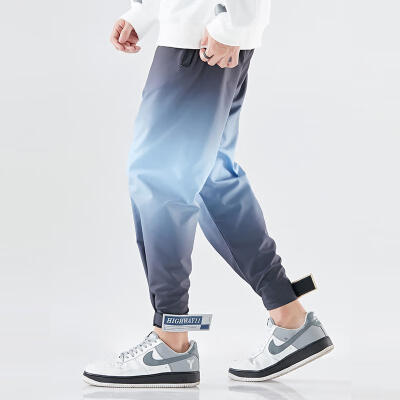 

Original Design Men Street Cargo Pants Fashion Hip Hop Streetwear Pants Panelled Elastic Waist Casual Joggers Harajuku Trousers