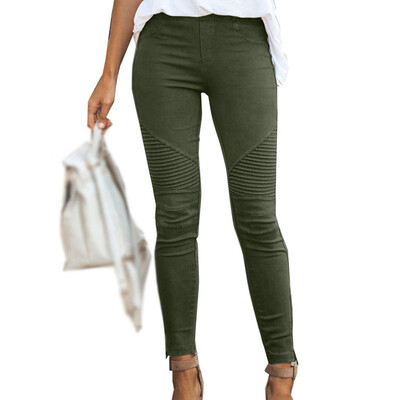 

Womens Skinny Pencil Pants High Waist Stretch Slim Fit Casual Jogging Trousers
