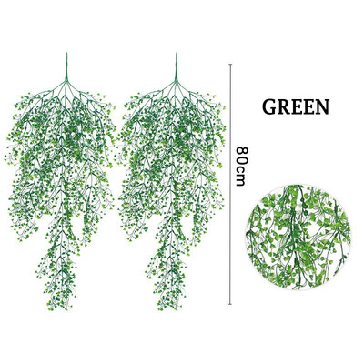 

Gobestart Artificial Fake Silk Flower Vine Hanging Garland Plant Home Garden Wedding Decor