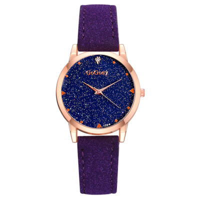 

Women Watches Romantic Blue Starry Sky Dot Dial Ladies Quartz Wristwatch Business Leather Strap Clock Gift Zegarki Damskie