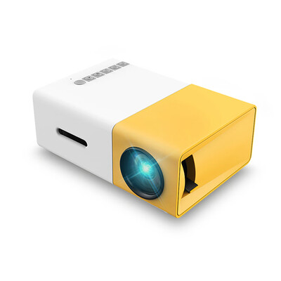 

FW1S YG300 LED Projector 1080P Projection Machine with USB HD AV TF Card Slot Mini Pocket Remote Controller for Laptop PC EU Plug