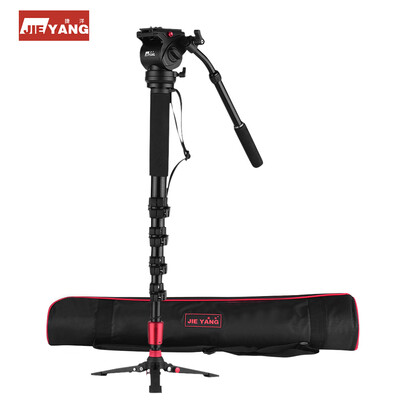 

JIEYANG Professional Photography Monopod Unipod Kit with Damping Fluid Head Quick Release Plate Carry Bag for Canon Sony Nikon Cam