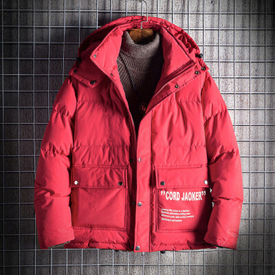 

Toponeto New Fashion Mens Winter Casual Solid color Hooded Warm Cotton Clothing Coat