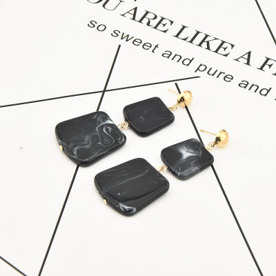 

2019 New Hot Fashion Geometric Square Earrings Brincos Oorbellen Acrylic Connection Pendants Drop Earrings For Women Jewelry