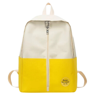 

Tailored New Casual Neutral Shoulder Bag Color Student Bag Large Zipper Canvas Backpack