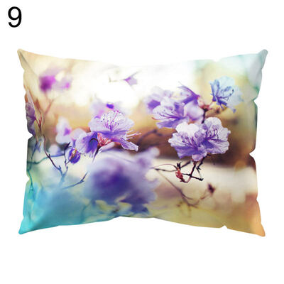 

Fresh Pillow Case Plant Flower Soft Cushion Cover Home Office Car Decoration