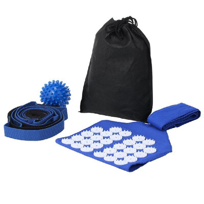 

Yoga Exercise Set Yoga Strap for Stretching Stretch Strap Spiky Massage Ball Muscle Roller Massage Ball Acupressure Mat