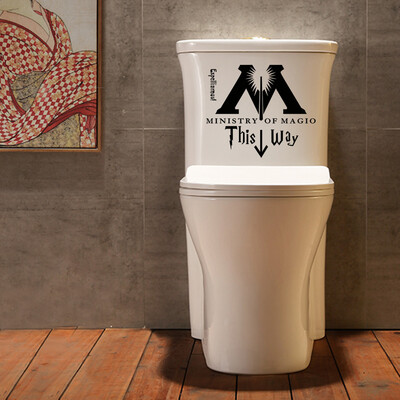 

〖Follure〗Ministry Of Magic Of This Way Bathroom Doors Decoration Wall Stickers Wall
