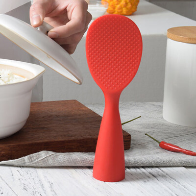 

High Temperature Resistant Silicone Rice Spoon Scoop Vertical Kitchen Gadget