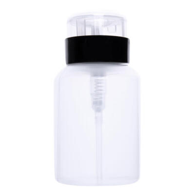 

220ml High-Capacity Empty Pump Refillable Nail Polish Remover Bottles Tools