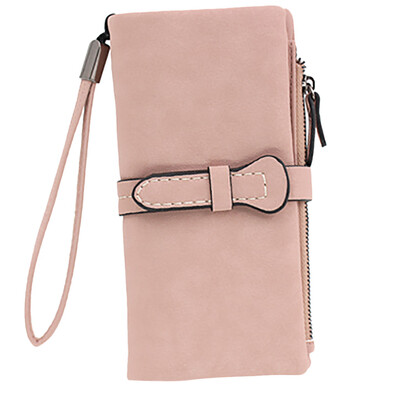 

Tailored Womens 2019 New Matte Zipper Long Wallet Multi-Function Mobile Phone Bag