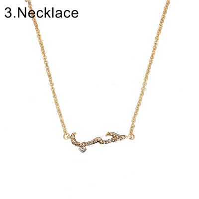 

Women Arabic Letter Love Faux Quartz Chain Bracelet Bangles Necklace Jewelry