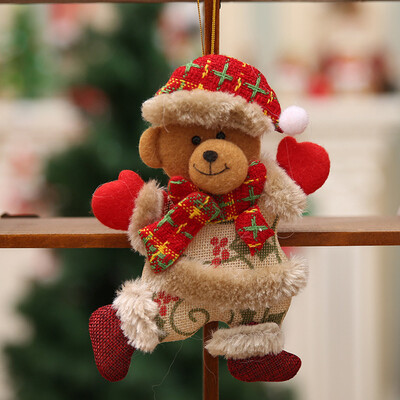 

〖Follure〗Christmas Ornaments Gift Santa Claus Snowman Reindeer Toy Doll Hang Decorations