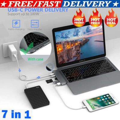 

USB C Hub USB Type C 31 Adapter Dock with 4K HDMI PD Charge for MacBook