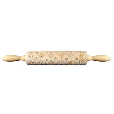 

Easter Day Embossing Wood Rolling Pin for DIY Baking Cookies Noodle Biscuit