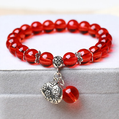 

Garnet red crystal bracelet female fashion bracelet jewelry