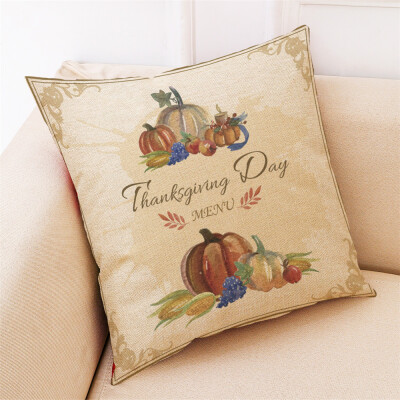 

Tailored Thanksgiving Gifts Pillowcase Happy Fall Pillow Cover Home Decoration 18x18Inch