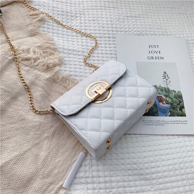 

Small fragrance wind Messenger bag female 2019 new chic rhombic chain shoulder bag fashion simple wild small square bag