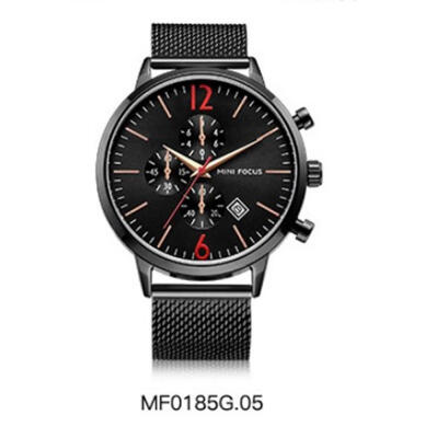 

Fashion Men Quartz Wristwatches Calendar Waterproof Watch With Stainless Steel Strap