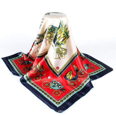 

Korean version of the silk scarf large square scarf satin scarf chain large square factory outlet