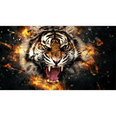 

5D DIY Full Drill Diamond Painting Fierce Tiger Cross Stitch Embroidery Kit