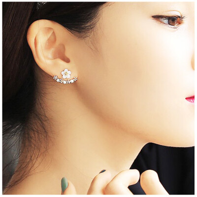 

New Fashion Simulated Pearls Pendientes Bijoux Angel Wings Leaf Feather Flowers Stud Earrings For Women Wedding Jewelry Brincos