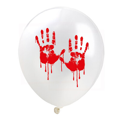 

Toponeto Halloween Horror Party Blood Splatter & Handprint Balloons Bloody Print