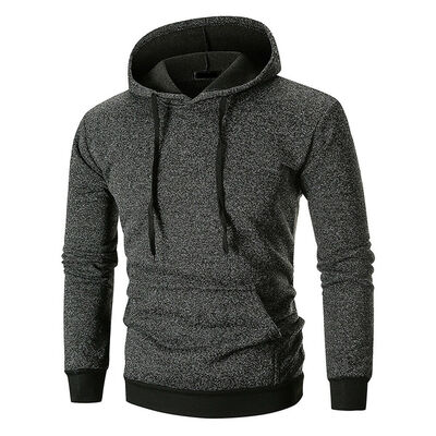 

Mens Hoodie Winter Long-Sleeve Warm Outerwear Sweatshirt Gray Pullover Jacket