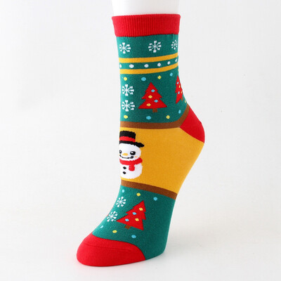 

Womens Socks Warm Christmas Cotton Socks Cosy Female Cute Snowman Santa Claus Reindeer Bear Man Printed Hosiery