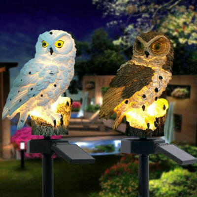 

Solar Garden Lights Owl Ornament Animal Bird Outdoor LED Decor Sculpture