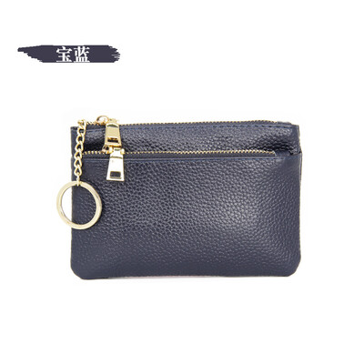 

The first layer of leather key bag 2019 new leather clutch bag Ms Europe&America multi-functional lychee phone bag