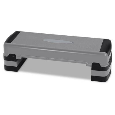 

35" Aerobic Cardio Adjustable Exercise Stepper with Risers