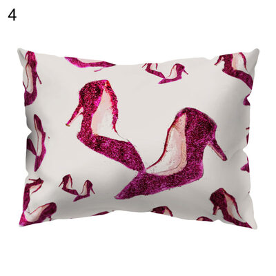 

Flower Letter Print Pillow Case Sofa Waist Throw Cushion Cover Office Home Decor
