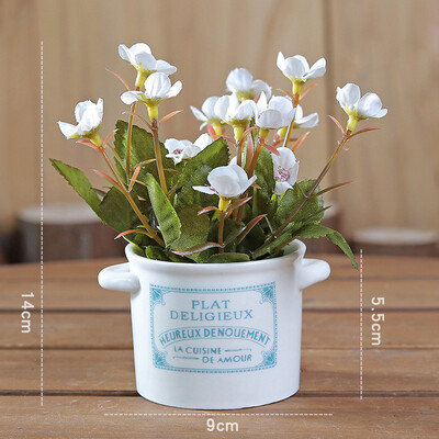 

Gobestart Ceramic Pots Artificial Plants Potted Living Room Desk Decorative Flowers