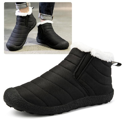 

Warm Snow Boots Women Men Winter Slip On Snow Boots Warm Ankle Boots with Warm Inner Lining