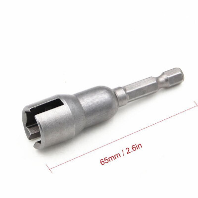 

1pcs 14" 65mm Length Chrome Vanadium Steel Hex Shank Electric Screwdriver Socket Wrench Socket Slotted Extension Driver Bit